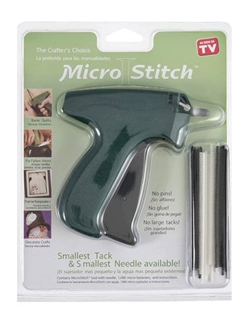 Micro Stitch Gun - Ideal for basting quilts, fallen hems, hem drapes & decorative crafts