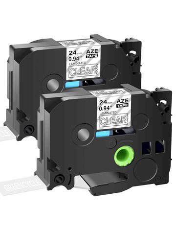 GREENCYCLE 2 Pack Compatible for Brother P Touch TZ TZe-155 AZE 155 1