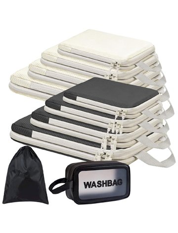 WVLIROD Compression Packing Cubes for Suitcases Packing Cubes Travel Organizers,Travel Essentials Organizer Bags Set,Packing Storage Clothes for Carry on Luggage