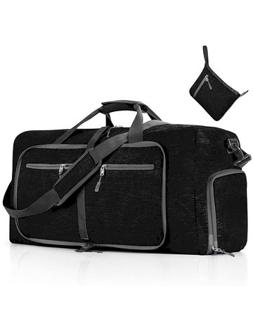 Vomgomfom Travel Duffle Bag for Men, 65L Foldable Travel Duffel Bag with Shoes Compartment Overnight Bag for Men Women Waterproof & Tear Resistant