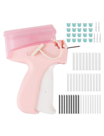 LiunxDromic Mini Stitch Gun Kit, Quick Clothing Fixer with Needles & Fasteners & Buttons, Generic Tagging Gun for Clothing, Quick Repair Handheld Quick Stitch Sewing Gun with Storage Function